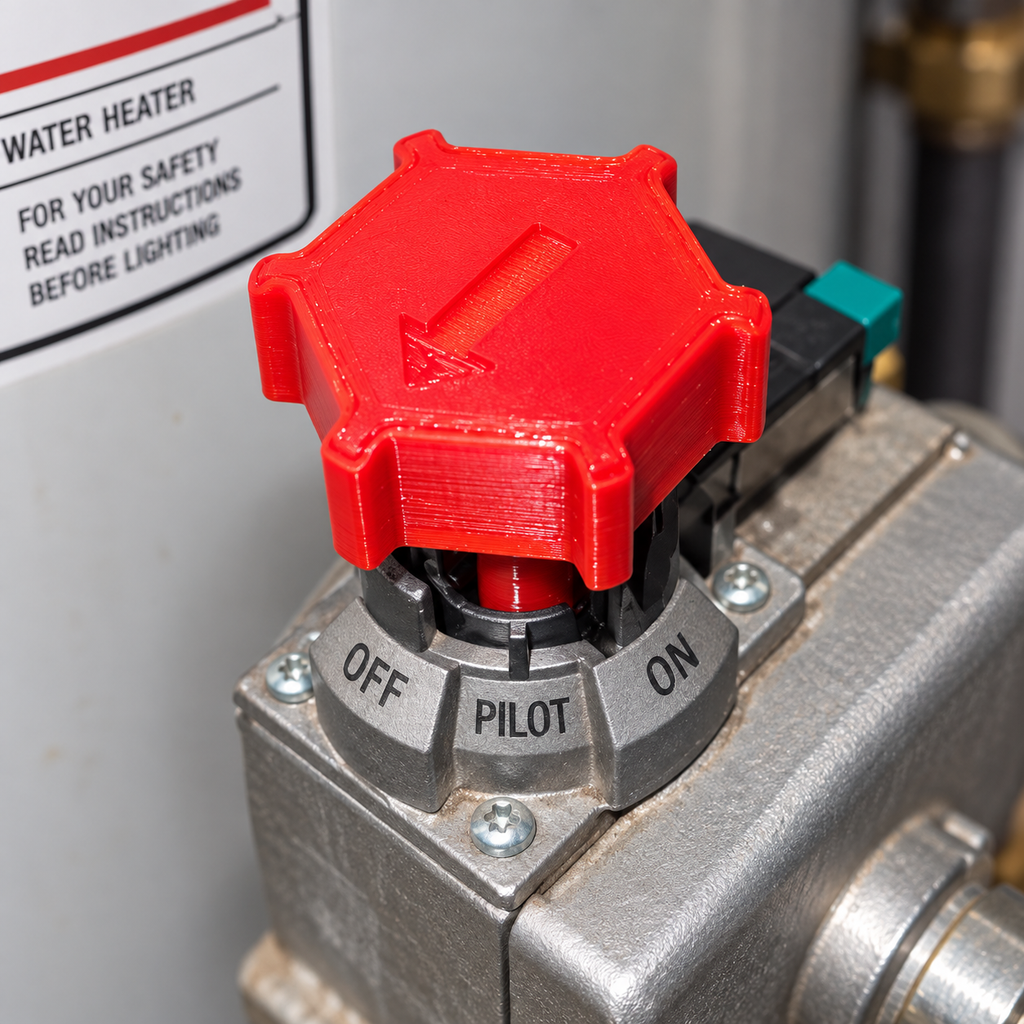 Water Heater Pilot Control Knob & Push Button – Ergonomic Replacement